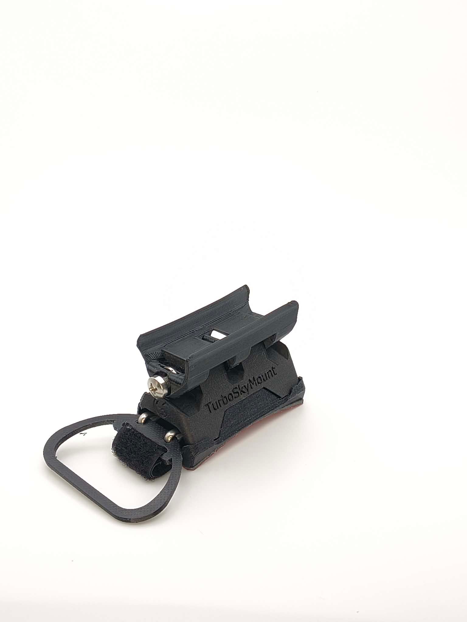 Support GoPro parachutisme noir vue de côté
