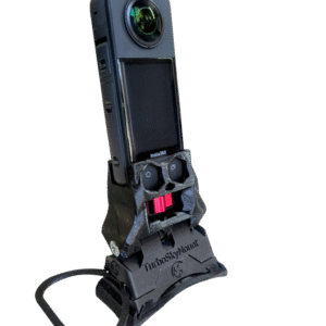 Support Insta360 X parachutisme noir vue de face