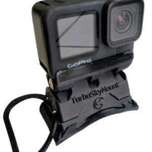 Support magnétique GoPro parachutisme noir vue de face