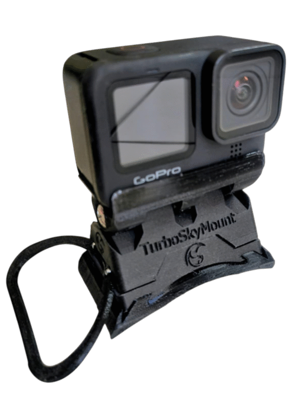 Support magnétique GoPro parachutisme noir vue de face