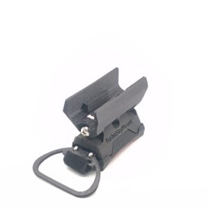Support Dji Osmo Action parachutisme noir vue de côté