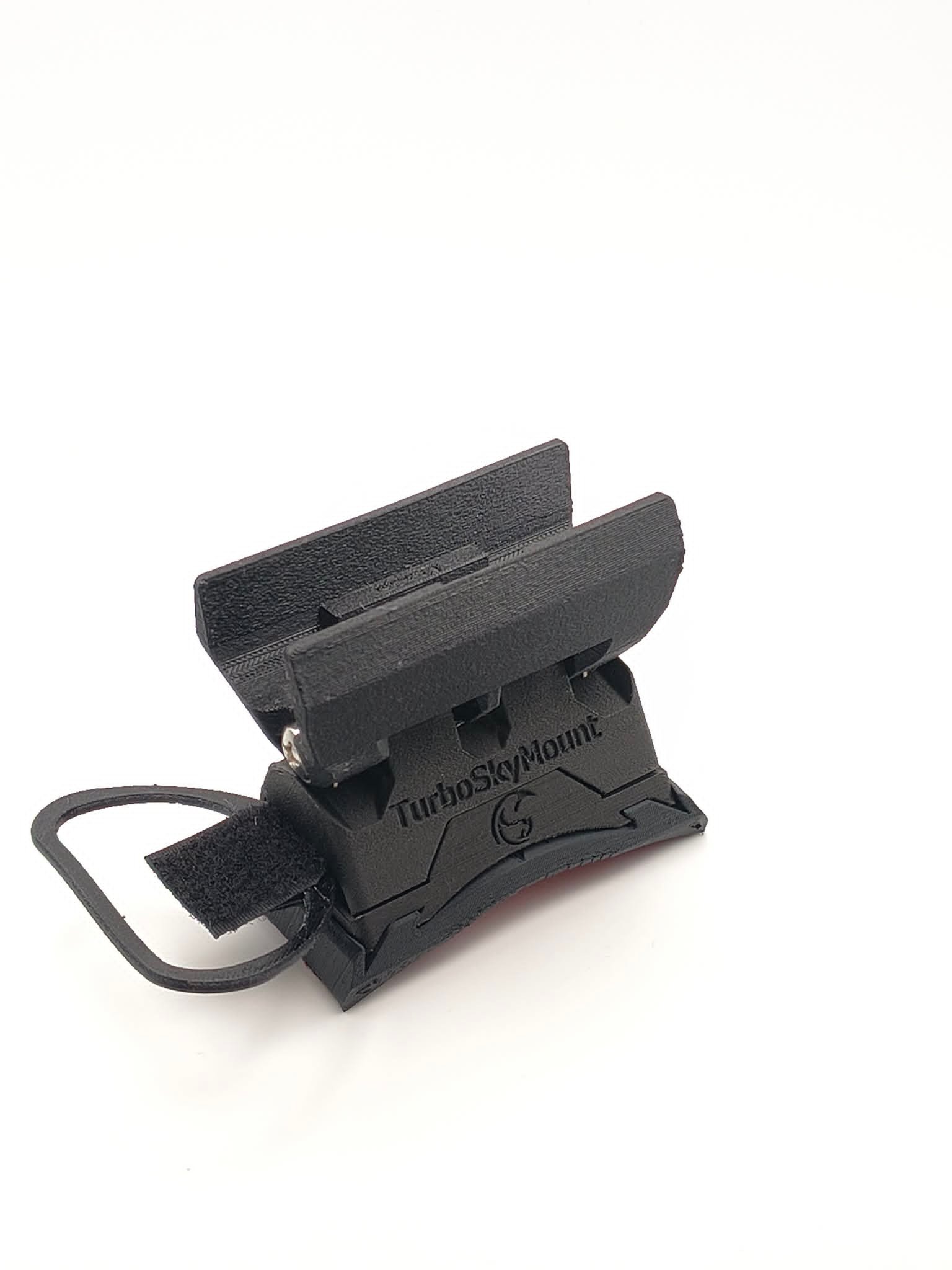 Support Dji Osmo Action parachutisme noir vue de face
