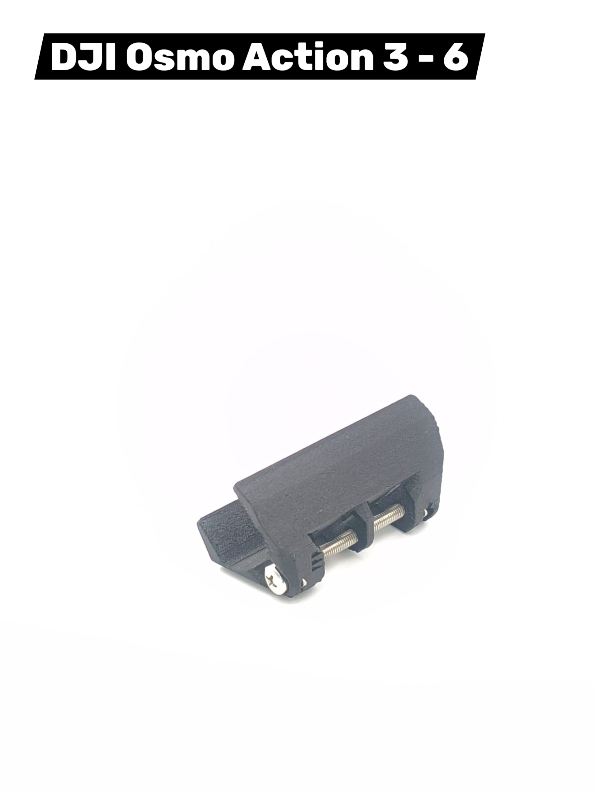 Adaptateur DJI Osmo Action parachutisme noir vue de face