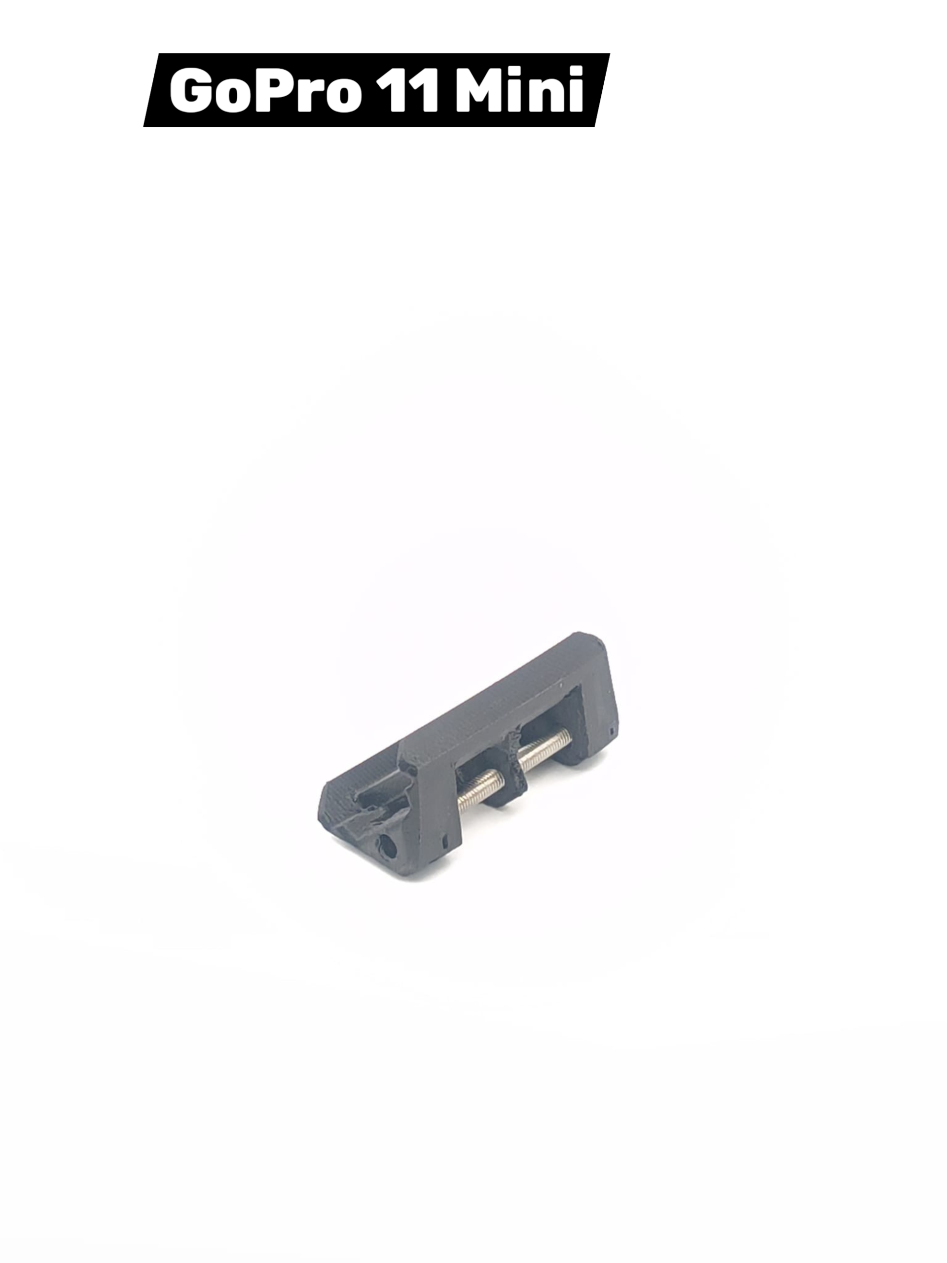 Adaptateur GoPro 11 Mini parachutisme noir vue de face