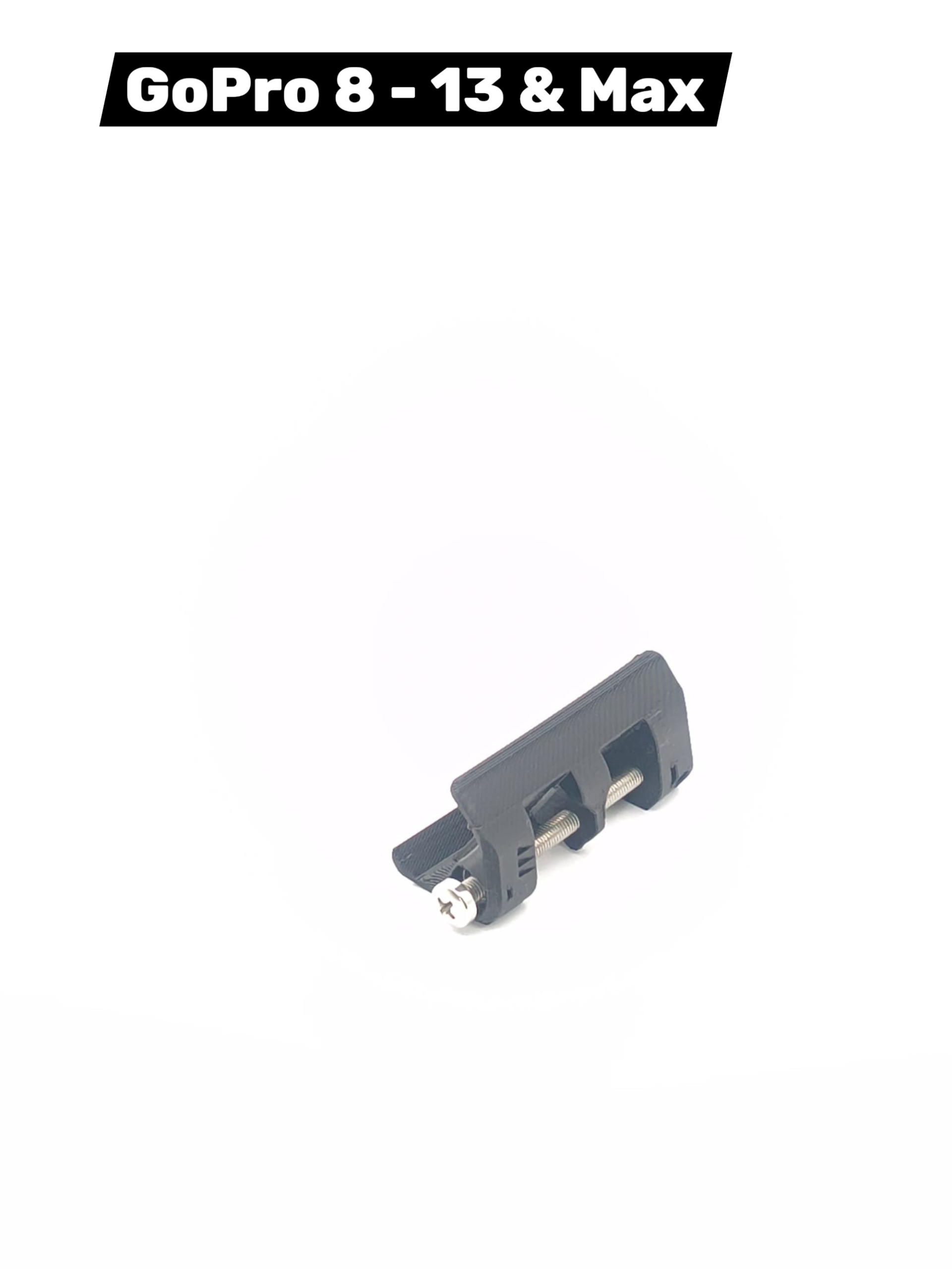 Adaptateur GoPro 8 - 13 & Max parachutisme noir vue de face