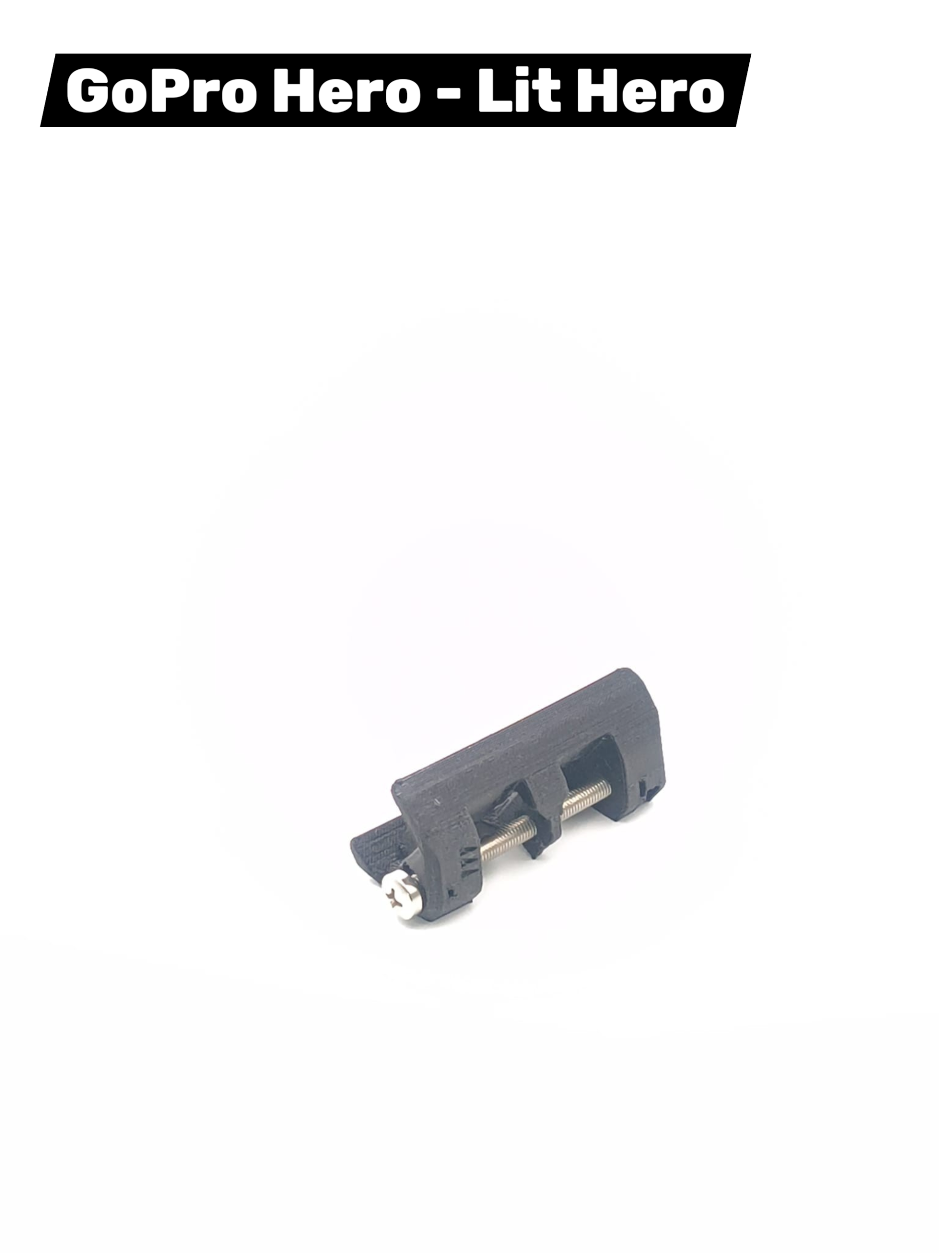 Adaptateur GoPro Hero - Lit Hero parachutisme noir vue de face