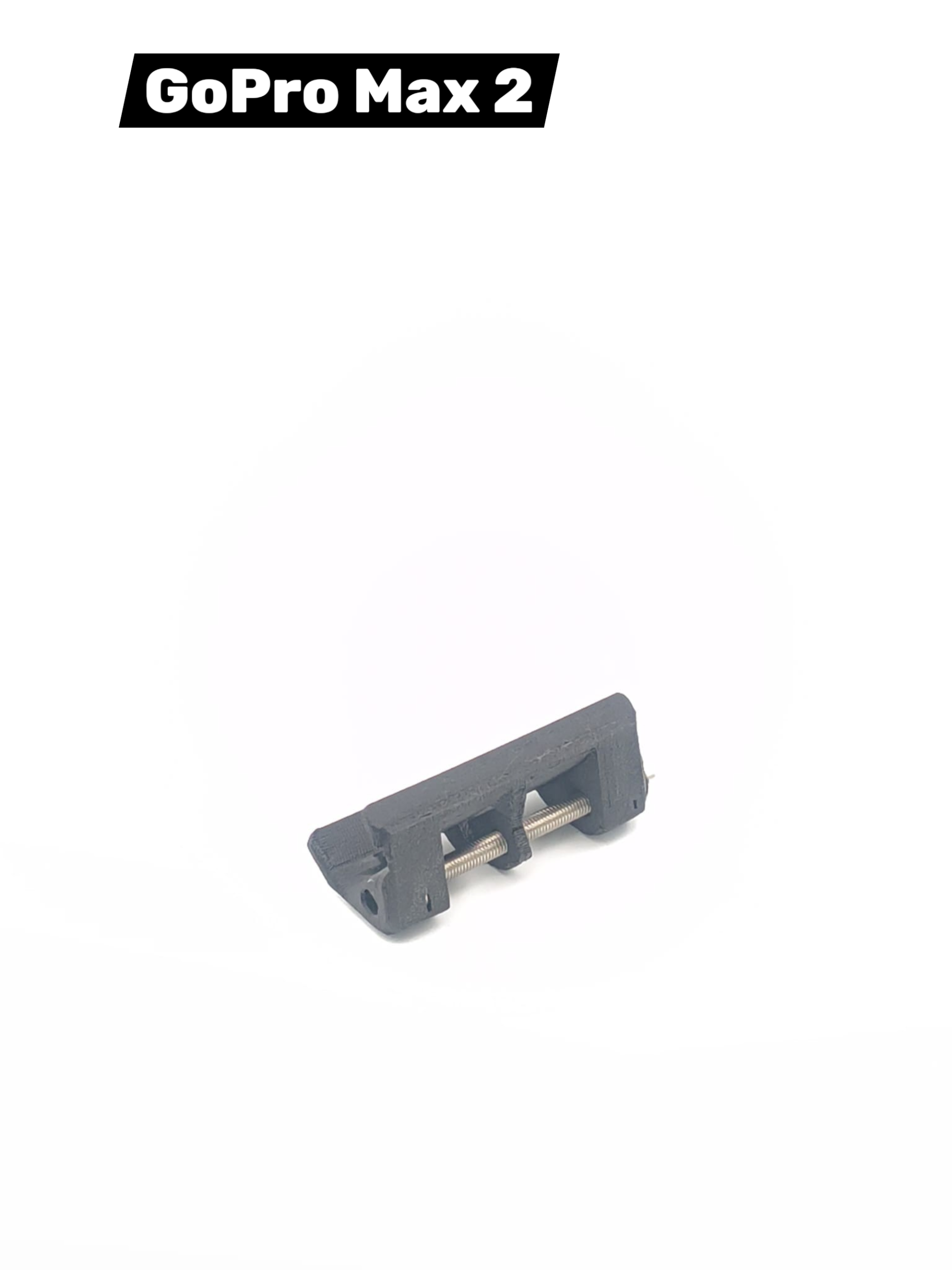 Adaptateur GoPro Max 2 parachutisme noir vue de face