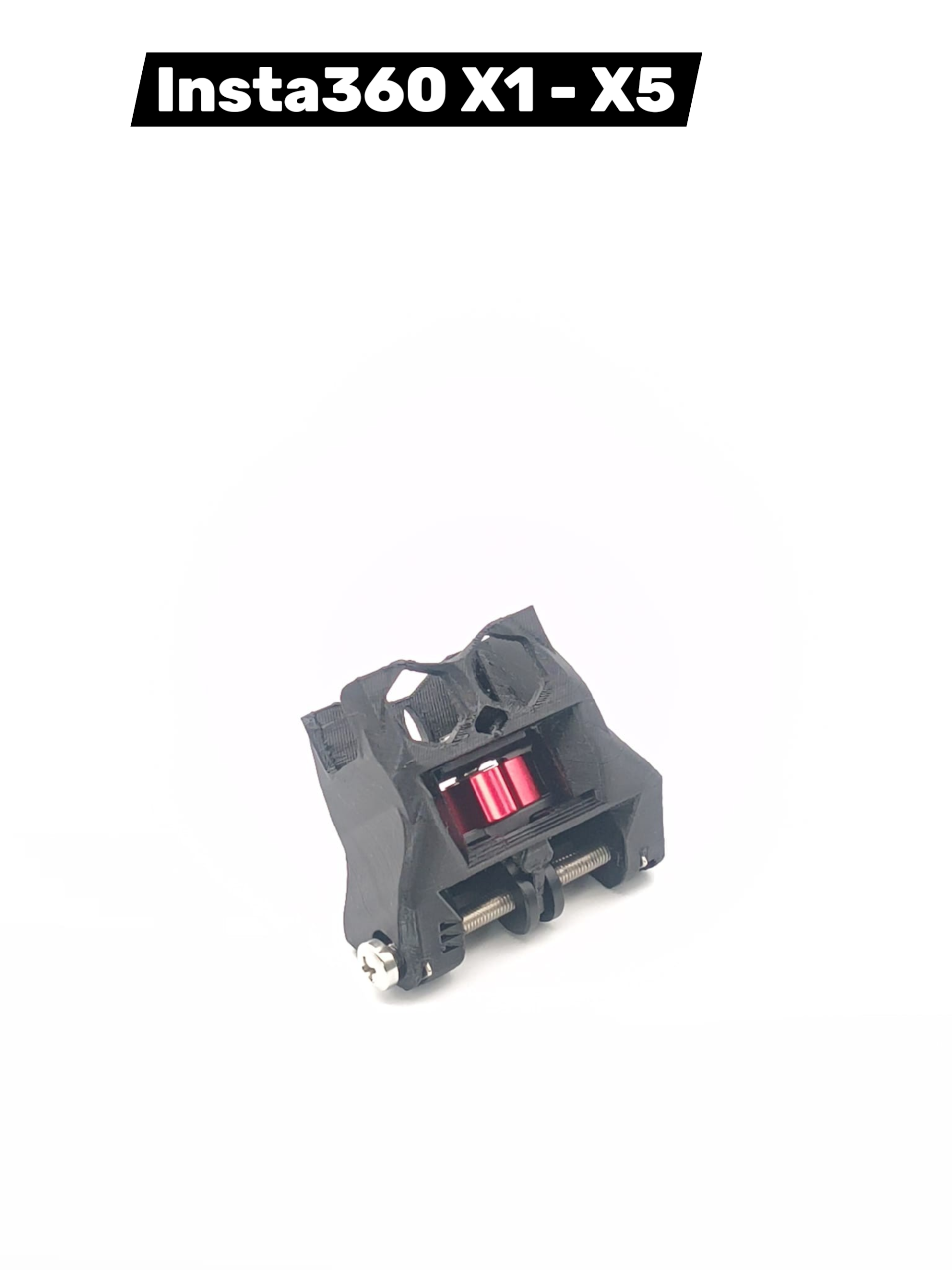 Adaptateur Insta360 X parachutisme noir vue de face