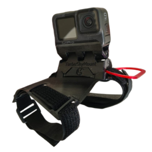 Hand Mount parachutisme noir vue de face