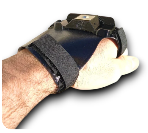 Hand Mount gant seul parachutisme noir vue de face